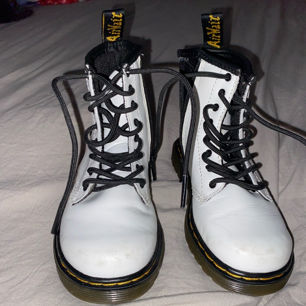 White Toddler Doc Marten Boots